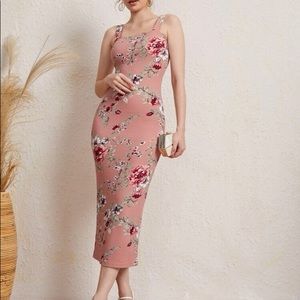 Pink floral dress